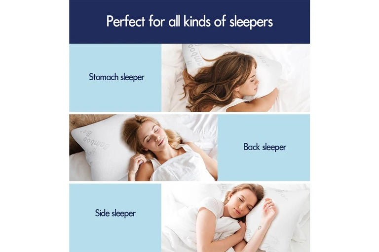 Bamboo Memory Foam Pillow 2 Pack