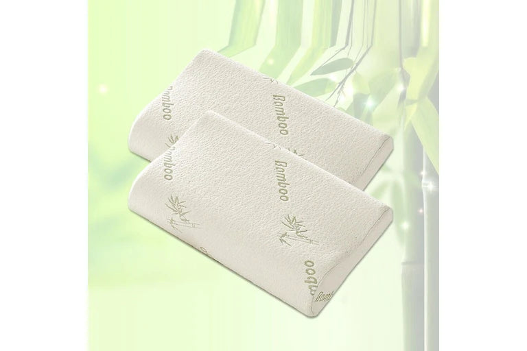 Bamboo Contoured Foam Pillow 2 pack
